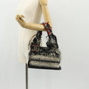 CHANEL Chain COCO Mark Shoulder Bag Tweed Black Silver CC Auth 145069AV-24