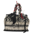 CHANEL Chain COCO Mark Shoulder Bag Tweed Black Silver CC Auth 145069AV-2