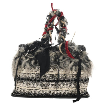 CHANEL Chain COCO Mark Shoulder Bag Tweed Black Silver CC Auth 145069AV - 0