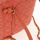 CHANEL Matelasse Backpack Denim Pink Gold CC Auth 145070AM-16
