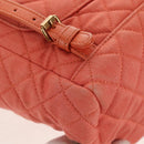 CHANEL Matelasse Backpack Denim Pink Gold CC Auth 145070AM-20