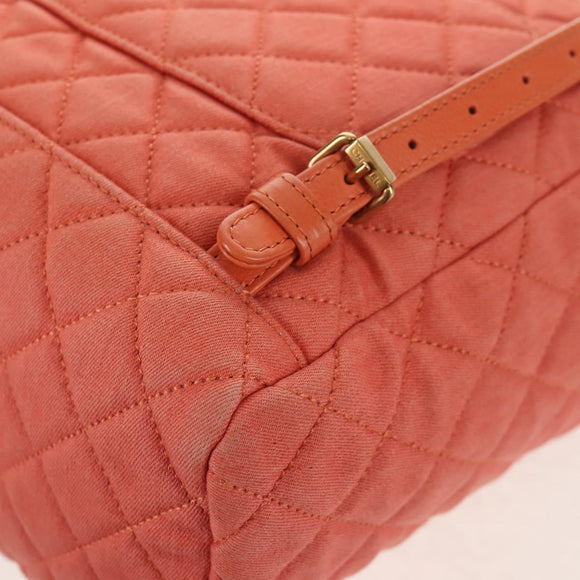 CHANEL Matelasse Backpack Denim Pink Gold CC Auth 145070SAM