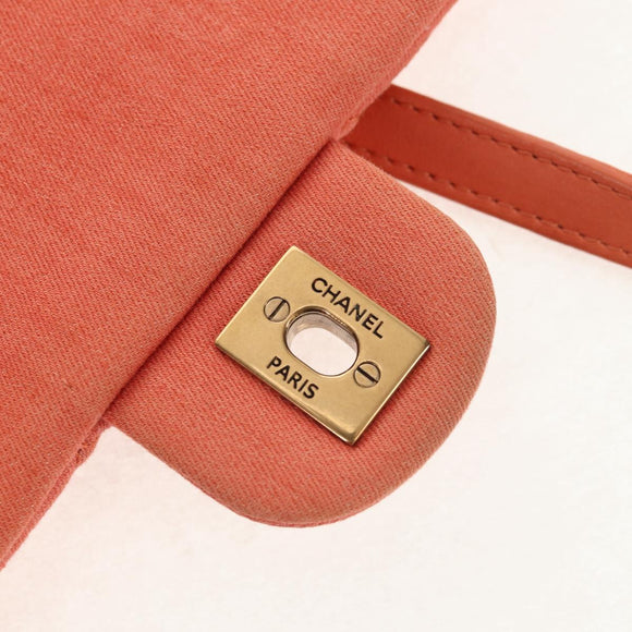 CHANEL Matelasse Backpack Denim Pink Gold CC Auth 145070AM