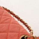 CHANEL Matelasse Backpack Denim Pink Gold CC Auth 145070AM-15
