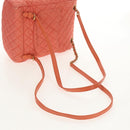 CHANEL Matelasse Backpack Denim Pink Gold CC Auth 145070AM-7