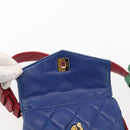 CHANEL Matelasse Waist Bag Lamb Skin Multicolor Gold CC Auth 145072-15