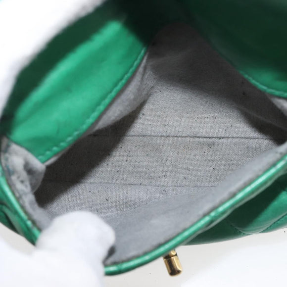 CHANEL Matelasse Waist Bag Lamb Skin Multicolor Gold CC Auth 145072