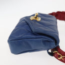 CHANEL Matelasse Waist Bag Lamb Skin Multicolor Gold CC Auth 145072-6