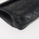 CHANEL Matelasse Chain Shoulder Bag Leather Black Gold CC Auth 145073-15