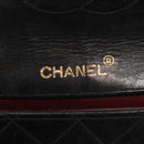 CHANEL Matelasse Chain Shoulder Bag Leather Black Gold CC Auth 145073-18