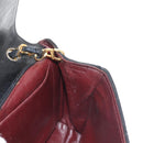 CHANEL Matelasse Chain Shoulder Bag Leather Black Gold CC Auth 145073-24