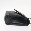 CHANEL Matelasse Chain Shoulder Bag Leather Black Gold CC Auth 145073-4