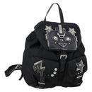 PRADA Backpack Nylon Black Silver Auth 145074-1