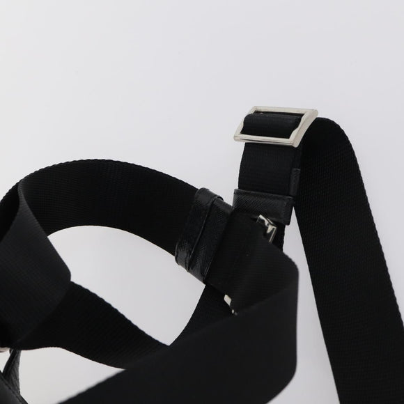 PRADA Backpack Nylon Black Silver Auth 145074