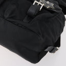 PRADA Backpack Nylon Black Silver Auth 145074-16