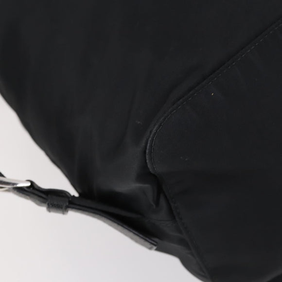 PRADA Backpack Nylon Black Silver Auth 145074