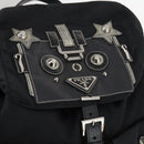 PRADA Backpack Nylon Black Silver Auth 145074-20