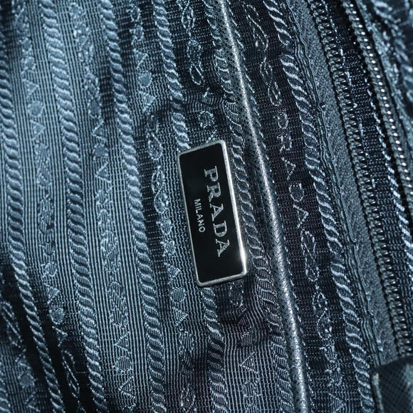 PRADA Backpack Nylon Black Silver Auth 145074