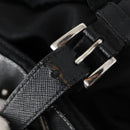 PRADA Backpack Nylon Black Silver Auth 145074-9