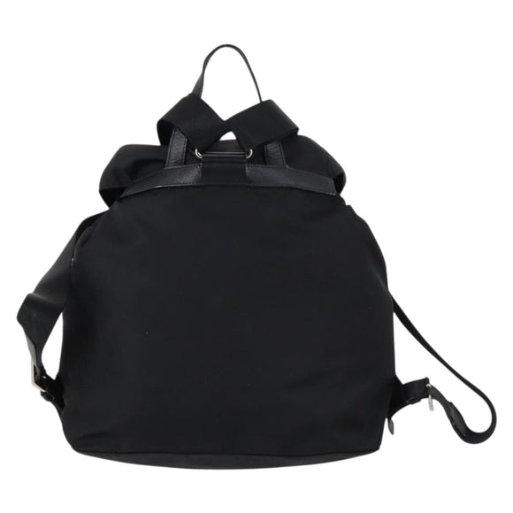 PRADA Backpack Nylon Black Silver Auth 145074