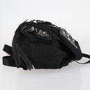 PRADA Backpack Nylon Black Silver Auth 145074-3