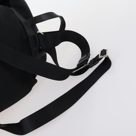 PRADA Backpack Nylon Black Silver Auth 145074