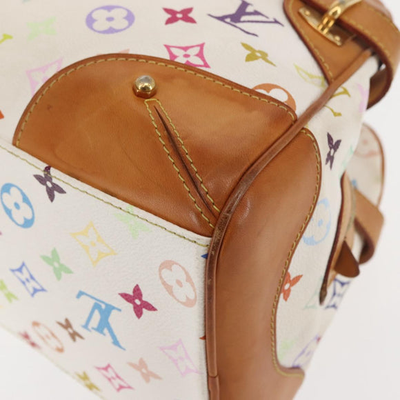 LOUIS VUITTON Monogram Multicolor Claudia Hand Bag White M40193 LV Auth 145078