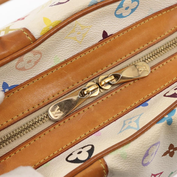 LOUIS VUITTON Monogram Multicolor Claudia Hand Bag White M40193 LV Auth 145078