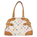 LOUIS VUITTON Monogram Multicolor Claudia Hand Bag White M40193 LV Auth 145078-2