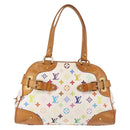 LOUIS VUITTON Monogram Multicolor Claudia Hand Bag White M40193 LV Auth 145078-3