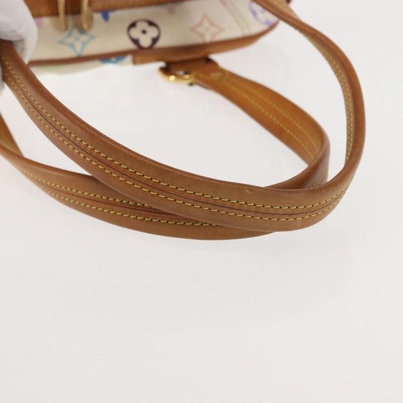 LOUIS VUITTON Monogram Multicolor Claudia Hand Bag White M40193 LV Auth 145078