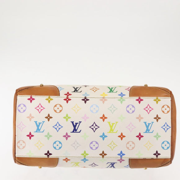 LOUIS VUITTON Monogram Multicolor Claudia Hand Bag White M40193 LV Auth 145078
