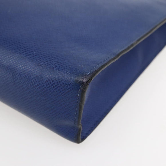 LOUIS VUITTON Taiga Pochette Voyage MM Clutch Bag Blue M30575 LV Auth 145081