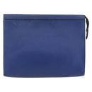 LOUIS VUITTON Taiga Pochette Voyage MM Clutch Bag Blue M30575 LV Auth 145081-13