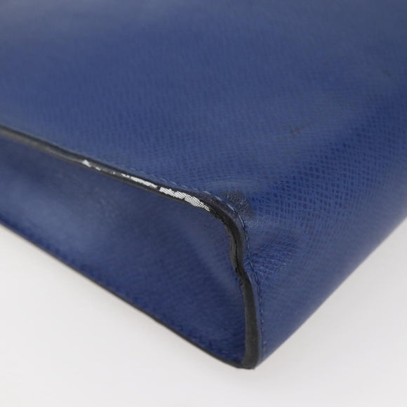 LOUIS VUITTON Taiga Pochette Voyage MM Clutch Bag Blue M30575 LV Auth 145081