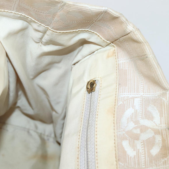 CHANEL New Travel Line Tote Bag Nylon Beige Gold CC Auth 145082