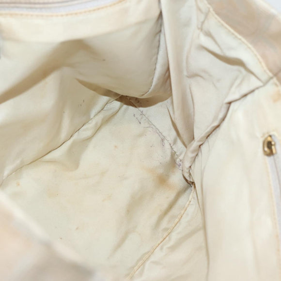 CHANEL New Travel Line Tote Bag Nylon Beige Gold CC Auth 145082