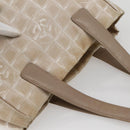 CHANEL New Travel Line Tote Bag Nylon Beige Gold CC Auth 145082-6