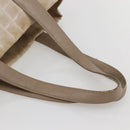 CHANEL New Travel Line Tote Bag Nylon Beige Gold CC Auth 145082-7