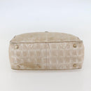 CHANEL New Travel Line Tote Bag Nylon Beige Gold CC Auth 145082-5