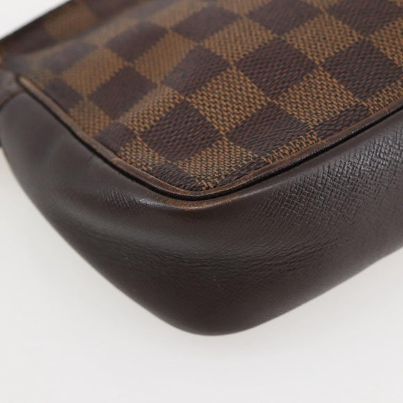 LOUIS VUITTON Damier Ebene Trousse Makeup Pouch N51982 LV Auth 145083