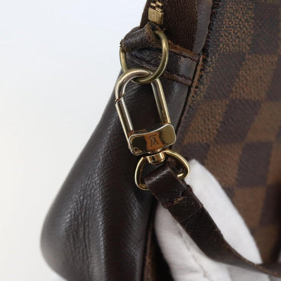 LOUIS VUITTON Damier Ebene Trousse Makeup Pouch N51982 LV Auth 145083