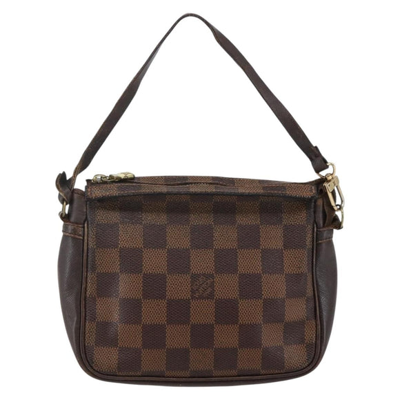 LOUIS VUITTON Damier Ebene Trousse Makeup Pouch N51982 LV Auth 145083