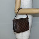 LOUIS VUITTON Damier Ebene Trousse Makeup Pouch N51982 LV Auth 145083-24