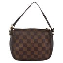 LOUIS VUITTON Damier Ebene Trousse Makeup Pouch N51982 LV Auth 145083-2