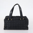 CHANEL New Travel Line Tote Bag Nylon 2Set Black Beige CC Auth 145095-10