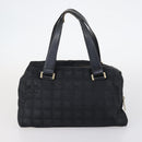 CHANEL New Travel Line Tote Bag Nylon 2Set Black Beige CC Auth 145095-11