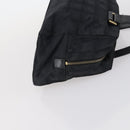 CHANEL New Travel Line Tote Bag Nylon 2Set Black Beige CC Auth 145095-12