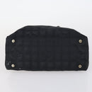 CHANEL New Travel Line Tote Bag Nylon 2Set Black Beige CC Auth 145095-15