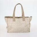 CHANEL New Travel Line Tote Bag Nylon 2Set Black Beige CC Auth 145095-2